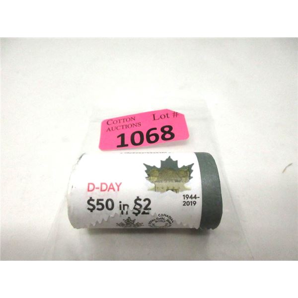 2019 Special Wrap Roll of D-Day $2 Coins