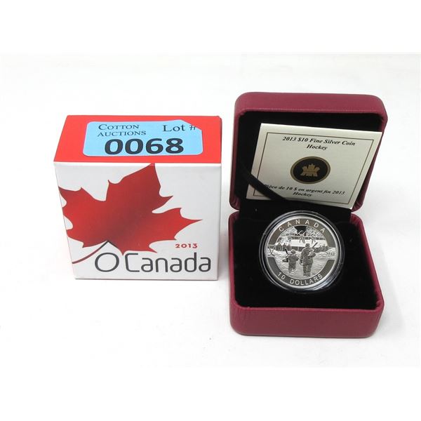 2013 Canada .9999 Silver $10 Coin "Hockey"