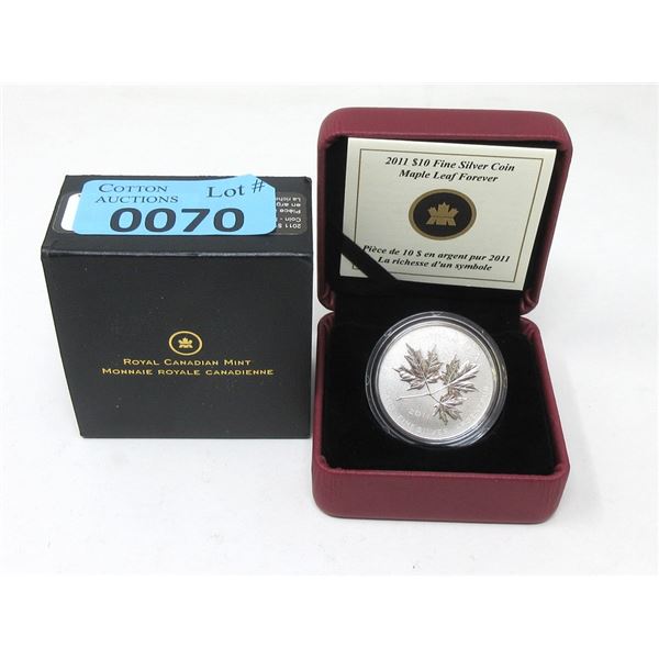 Canada "Maple Leaf Forever" .9999 Silver Coin