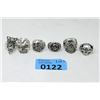 Image 1 : 6 New Men's Biker Style Skull Rings