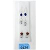 Image 1 : 3 New Pairs of Gemstone Dangle Earrings