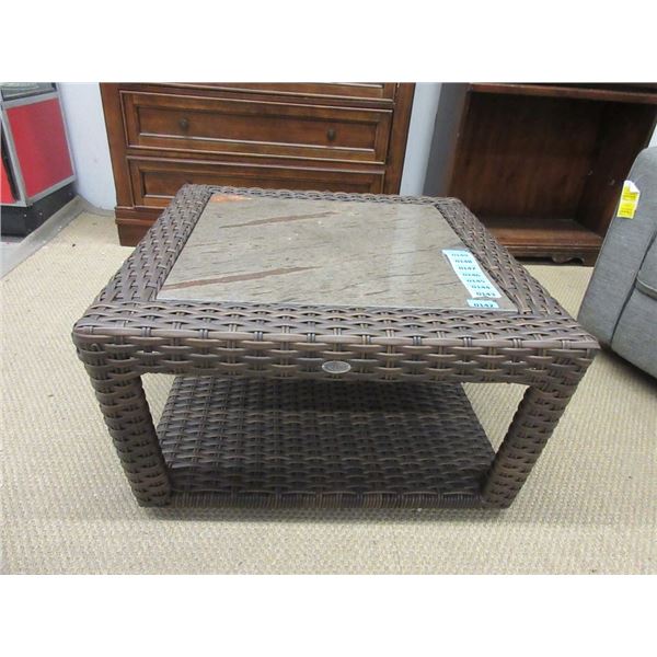 New Ratana Stone Top Resin Patio Coffee Table