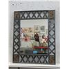 Image 1 : Metal Framed Wall Mirror - 24" x 29"