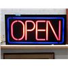 Image 1 : Illuminated Electric Open Sign - 26" x 13"