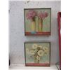Image 1 : 2 Box Framed Floral Prints - 12" x 12"