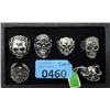 Image 1 : 6 New Stainless Steel Biker Rings