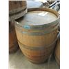 Image 1 : Metal Banded Wood Barrel - 36" tall x 24" diameter