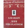 Image 2 : Bullion Box & Two 0.50 Grain Fine Platinum Bars