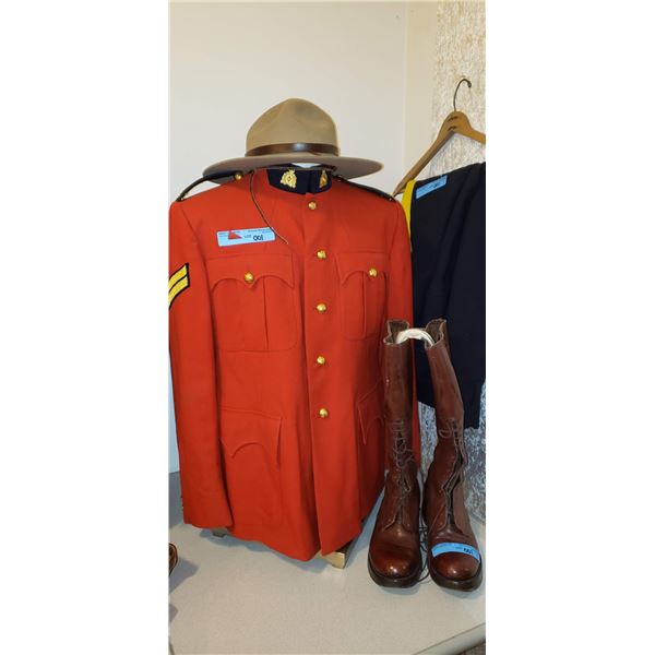 Rcmp Riding Boots RCMP 30 year Veteran complete Stetson, boots, riding breeches, jacket