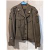 Image 1 : WWII US Army air corps 1944 jacket, airborne troop carrier with bullion wings and airborne WWII cap