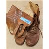 Image 1 : WWII Pair of WWII combat boots (rough out boots)