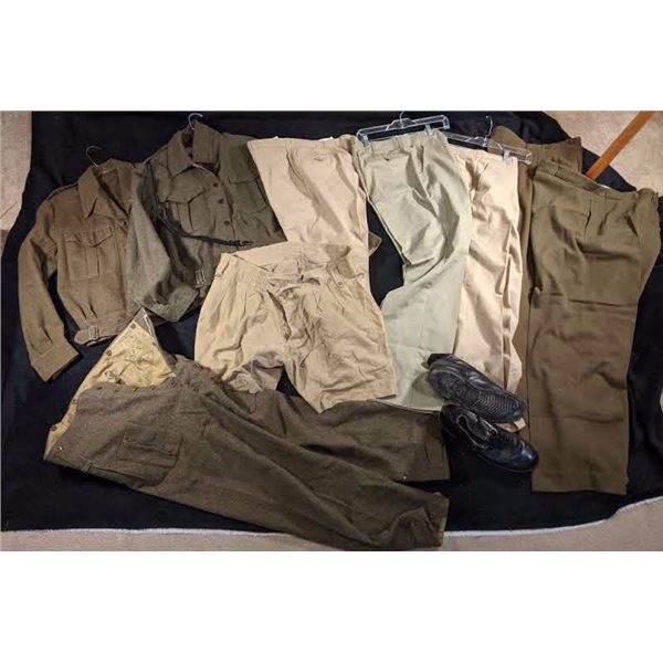 Mostly WWII Canadian Battle Dress - pants made in 1945