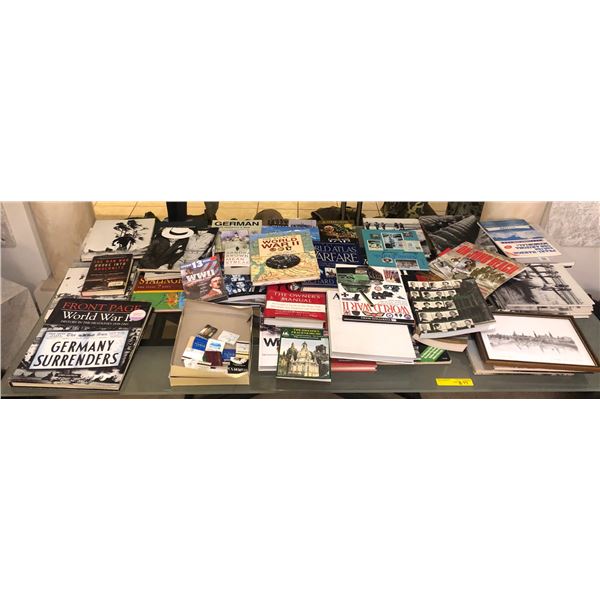 A table lot of World War II books