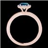 Image 2 : 1.15 ctw SI Certified Fancy Blue Diamond Halo Ring 10k Rose Gold - REF-122Y6X