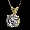 Image 2 : 1.55 ctw Certified Quality Diamond Necklace 10k Yellow Gold - REF-224H8R