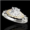 Image 1 : 1.35 ctw Certified Diamond Solitaire Ring 10k 2Tone Gold - REF-238H6R