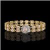 Image 1 : 27.57 ctw Morganite & Diamond Bracelet 14K Yellow Gold - REF-400G2W