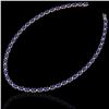 Image 2 : 46.5 ctw Tanzanite & VS/SI Diamond Eternity Necklace 10k Rose Gold - REF-439H5R