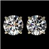 Image 1 : 3 ctw Certified Diamond Solitaire Stud Earrings 10k Yellow Gold - REF-512K3Y