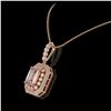 Image 3 : 6.05 ctw Morganite & Diamond Victorian Necklace 14K Rose Gold - REF-272X8A