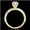 Image 2 : 1.4 ctw Certified Diamond Solitaire Ring 10k Yellow Gold - REF-197F8M