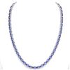 Image 3 : 56 ctw Tanzanite Eternity Designer Necklace 14k White Gold - REF-581G8W