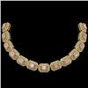 Image 1 : 117.15 ctw Morganite & Diamond Victorian Necklace 14K Yellow Gold - REF-4065W3H