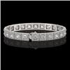 Image 2 : 15.87 ctw Princess Cut Diamond Micro Pave Bracelet 18K White Gold - REF-2171K9Y
