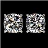 Image 1 : 2.50 ctw VS/SI Quality Cushion Diamond Stud Earrings 10k White Gold - REF-601R4K