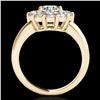 Image 2 : 2.85 ctw Certified Diamond Solitaire Halo Ring 10k Yellow Gold - REF-395Y5X