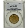 Image 1 : 1766 1/2P Pitt Halfpenny, Silvered VF20 PCGS