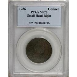 1786 COPPER Connecticut Copper, Small Head Right