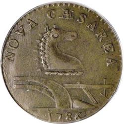 1786 New Jersey AU55 PCGS Maris 14-J