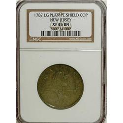 1787 COPPER New Jersey Copper, Large Planchet,