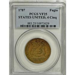 1787 1C Fugio Cent, STATES UNITED, Cinquefoils