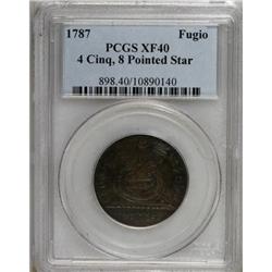 1787 1C Fugio Cent, STATES UNITED, Eight-Pointed