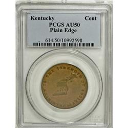 (1792-94) TOKEN Kentucky Token, Plain Edge AU50
