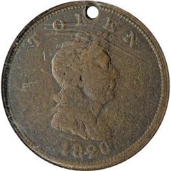 1820 TOKEN North West Copper Fine 15 NGC