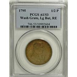 1795 1/2P Washington Grate Halfpenny, Large