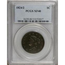 1824/2 1C XF40 PCGS