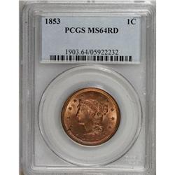 1853 1C MS64 Red PCGS