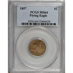 1857 1C MS64 PCGS