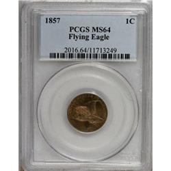 1857 1C MS64 PCGS