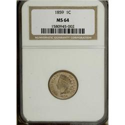 1859 1C MS64 NGC
