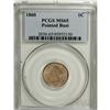 Image 3 : 1860 1C Pointed Bust MS65 PCGS