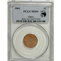 1861 1C MS65 PCGS