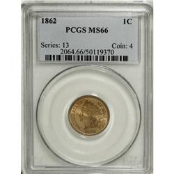 1862 1C MS66 PCGS