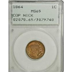 1864 1C Copper-Nickel MS65 PCGS