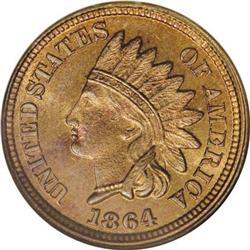 1864 1C Copper-Nickel MS66 NGC