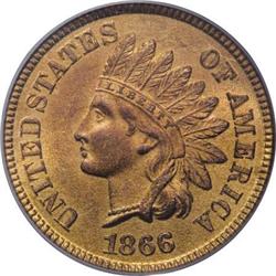 1866 1C MS65 Red PCGS